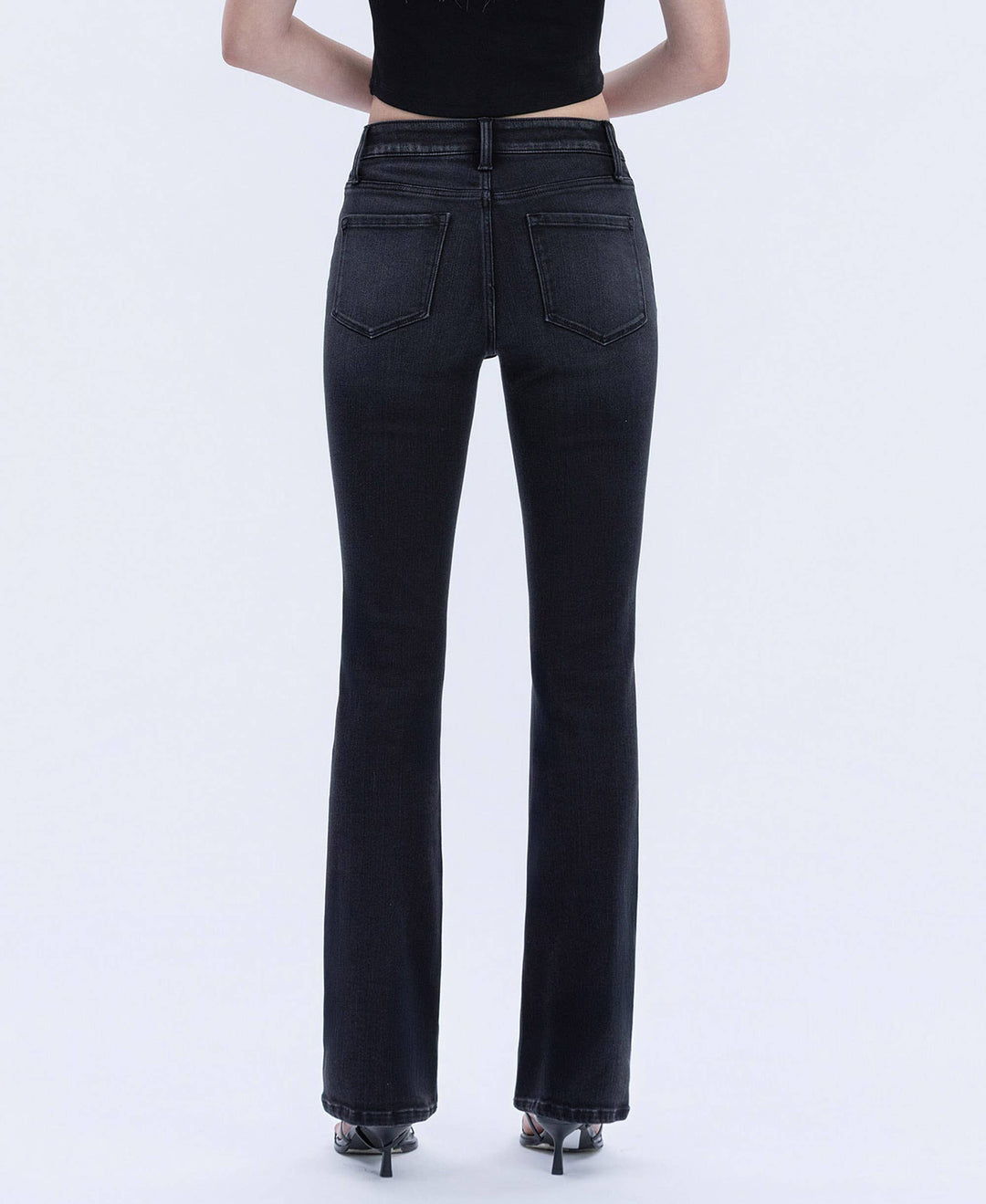 High Rise Full Length Slim Bootcut Jeans