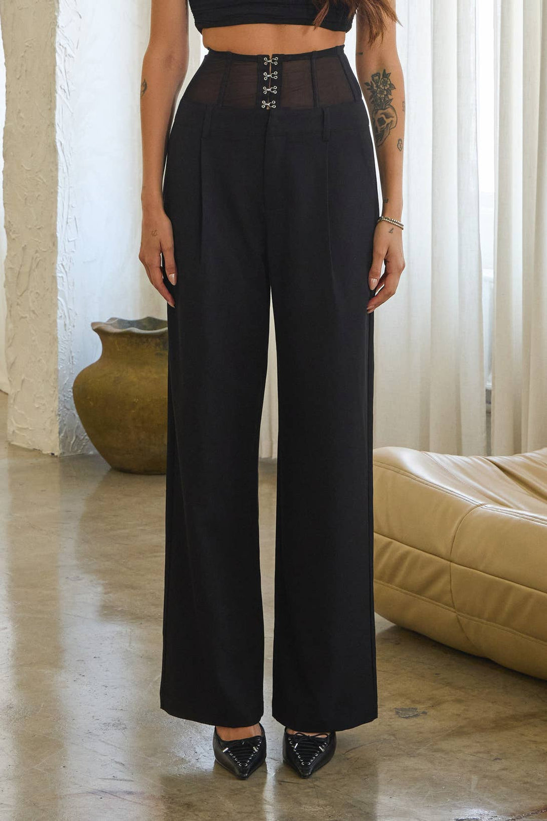 Mesh and Woven Trousers