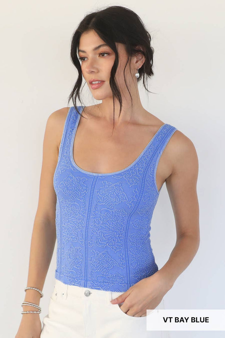 Vintage Reversible Textured Top