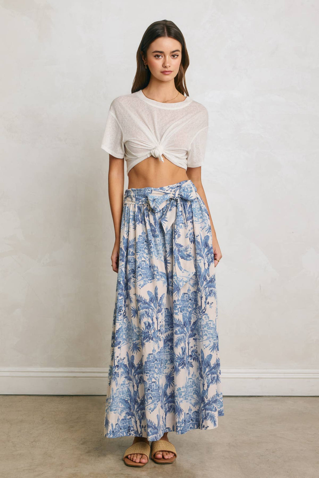 Cropped Raw Hem Tee