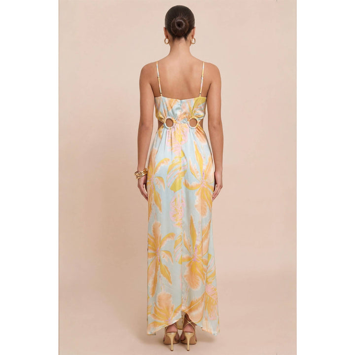 Rio Satin Maxi Dress with Ring Detail