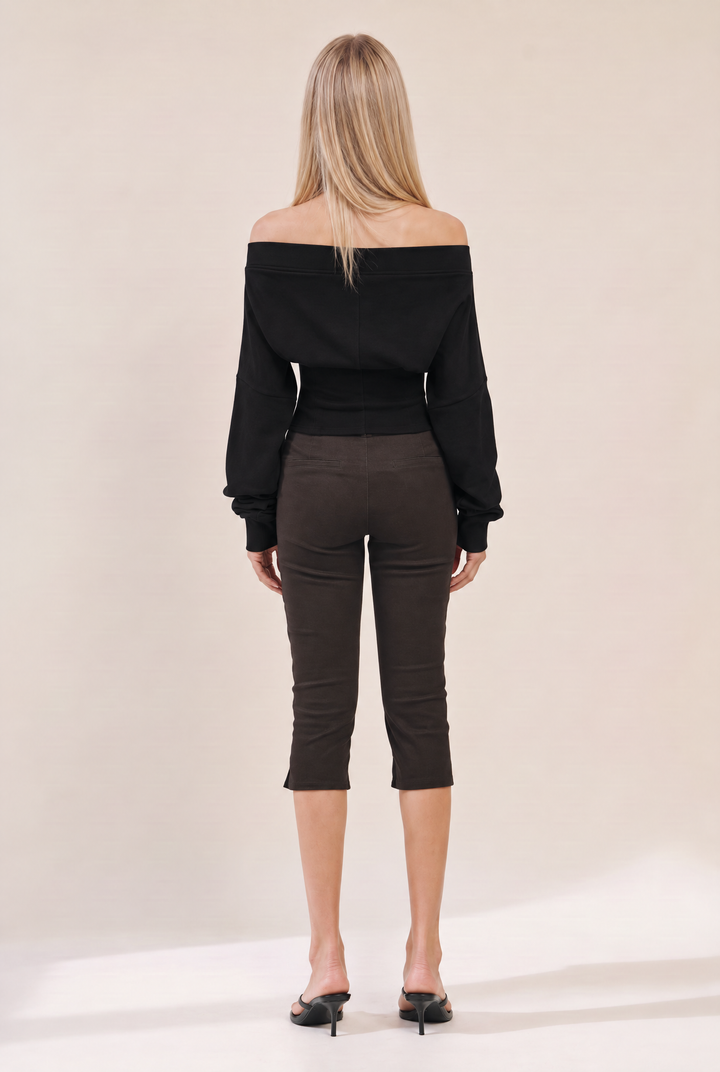 French Terry Corset Sweatshirt