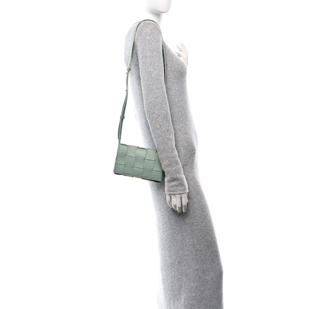 Woven Vegan Leather Cassette Handbag