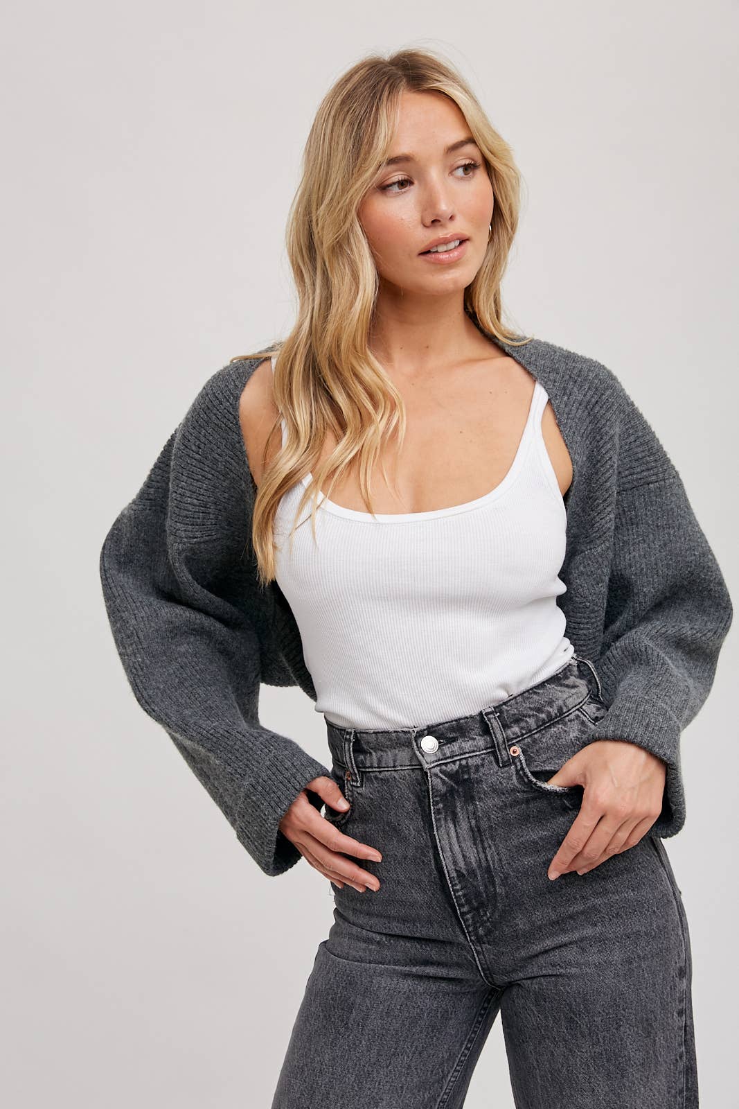 SWEATER KNIT BOLERO SHRUG