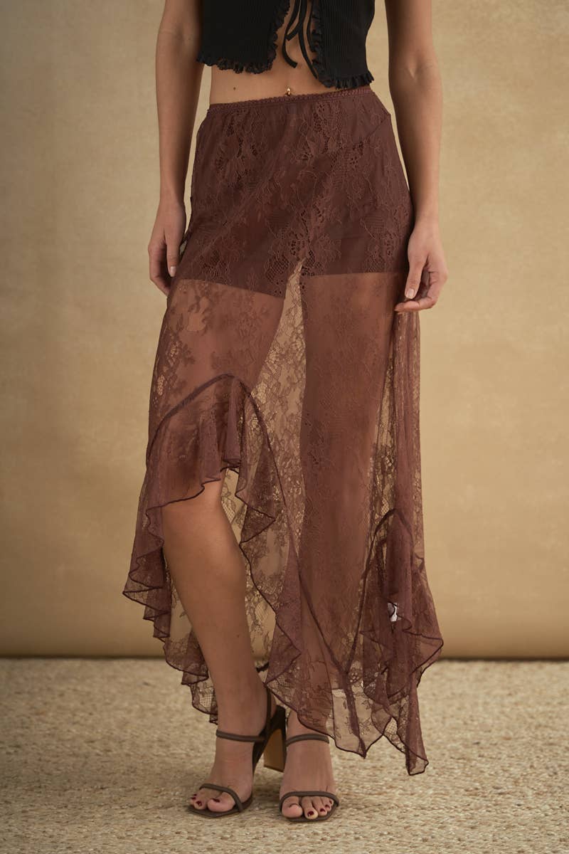 Ivory Asymmetrical Skirt
