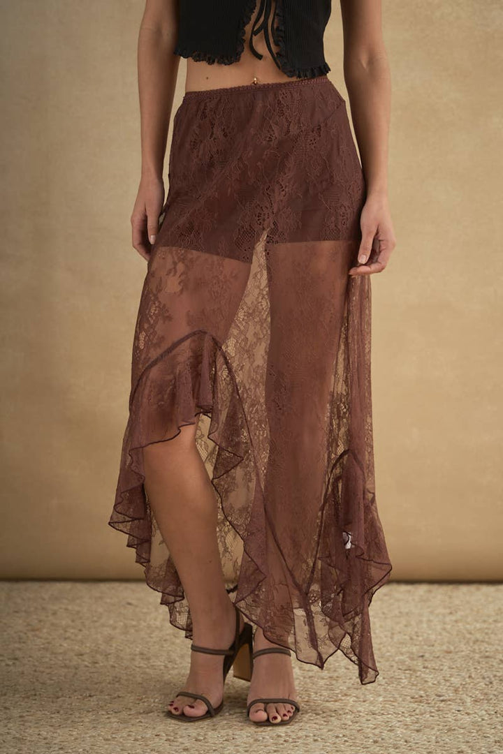 Ivory Asymmetrical Skirt