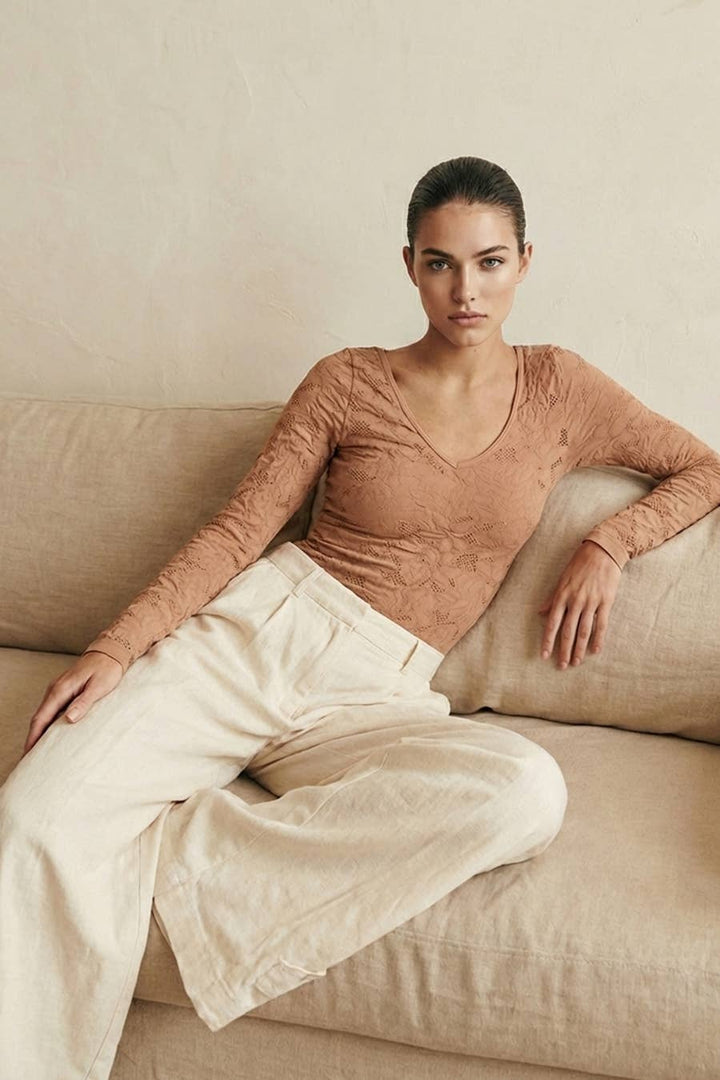 Lace Textured Bodysuit