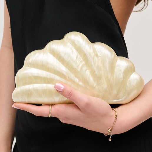 Ivory Shell Evening Bag