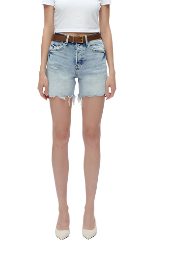 High Rise Shorts Frayed
