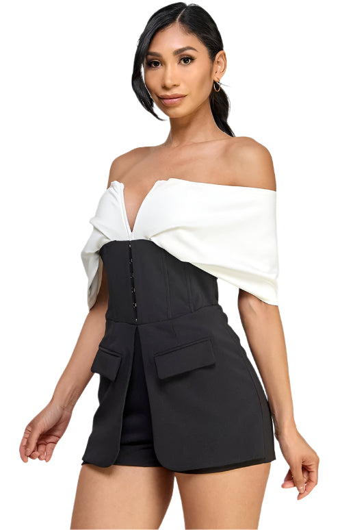 Tuxedo Romper