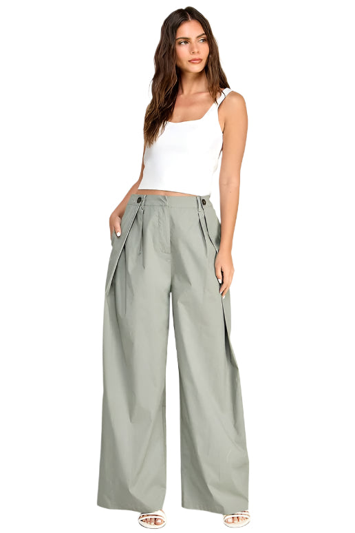 Side Pleat Pants