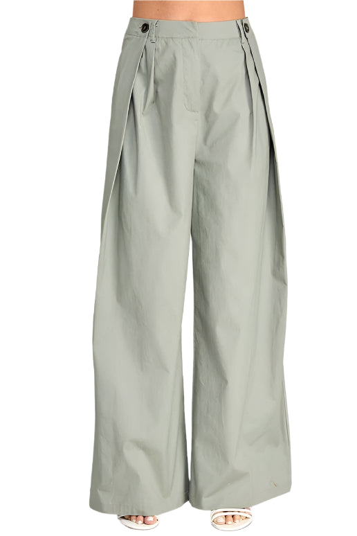 Side Pleat Pants
