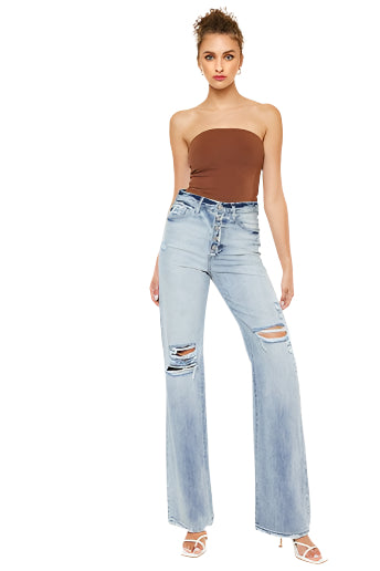 Exposed Button 90's Flare