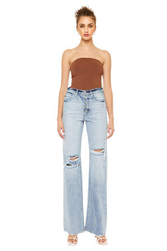 Exposed Button 90's Flare
