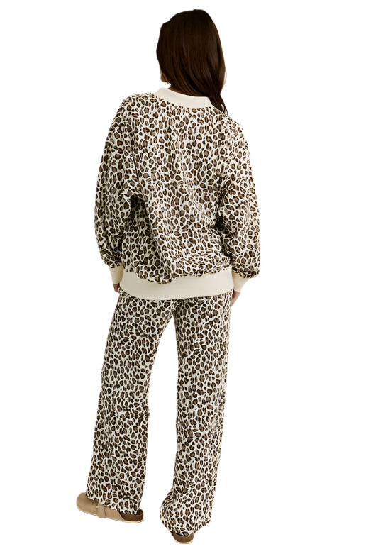 MUTED LEOPARD LOUNGE SET
