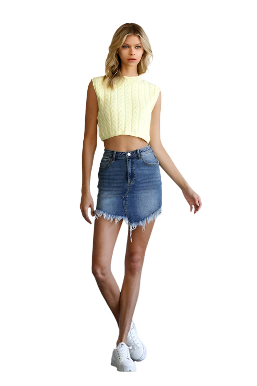 High Rise Mini Skirt