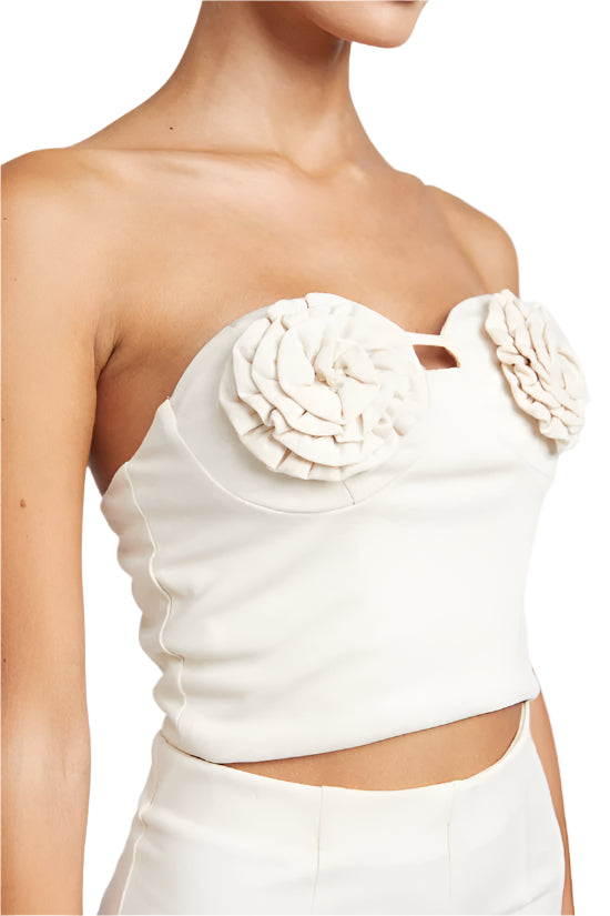 ROSETTE BUSTIER TOP