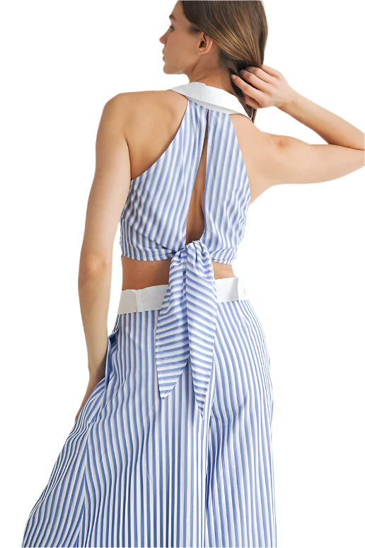 Striped Halter Set
