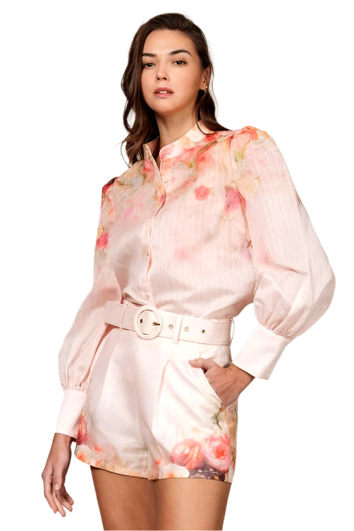 Sheer Watercolor Blouse