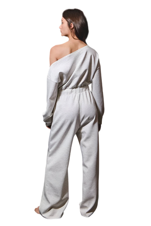 Off The Shoulder Wide Leg Jumpsuit