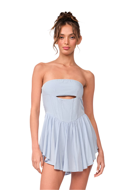 Ruffle MINI ROMPER DRESS