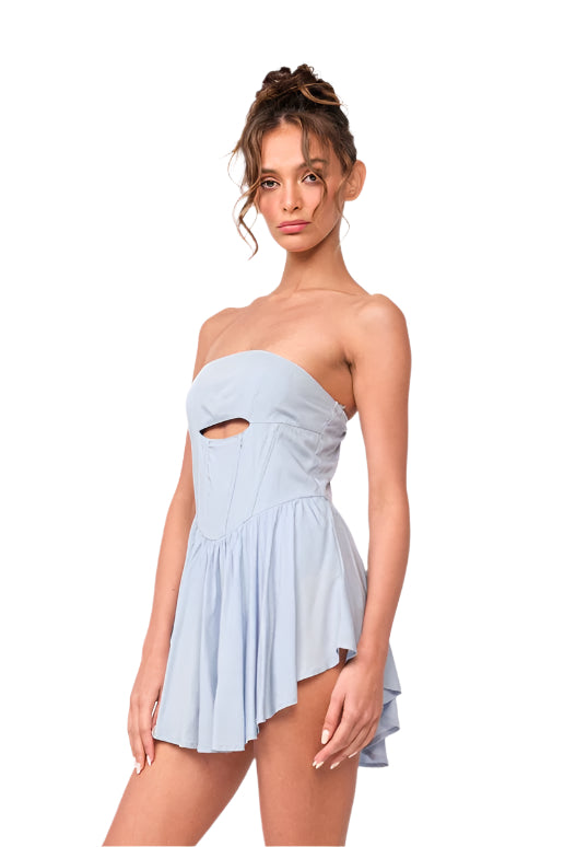 Ruffle MINI ROMPER DRESS